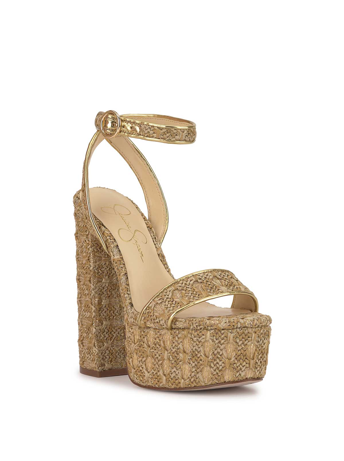 Jessica Simpson Axtyn Platform in Natural Raffia