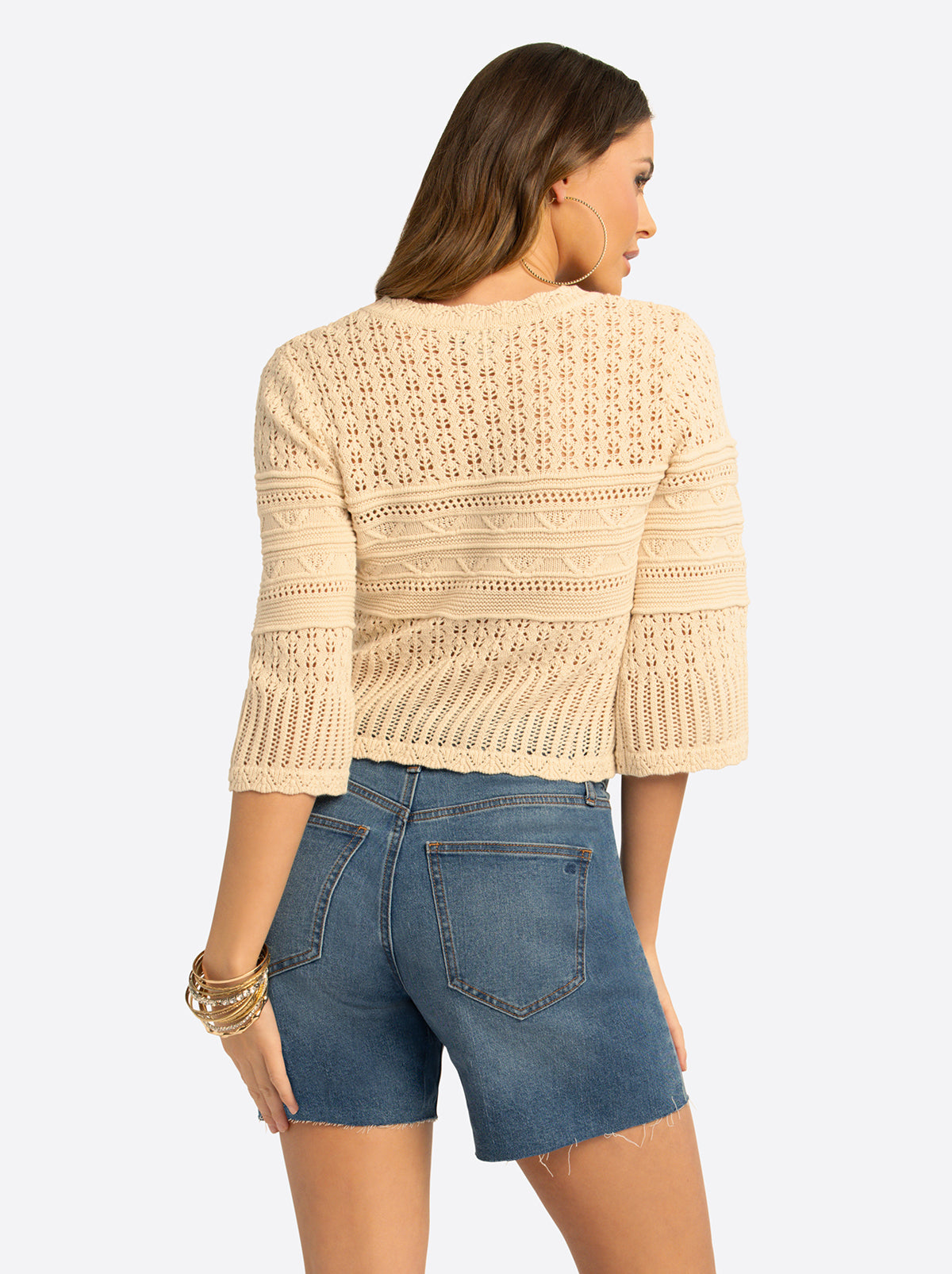 Jessica Simpson JS Jessica Simpson Mosi Sweater Tee in Whitecap Gray