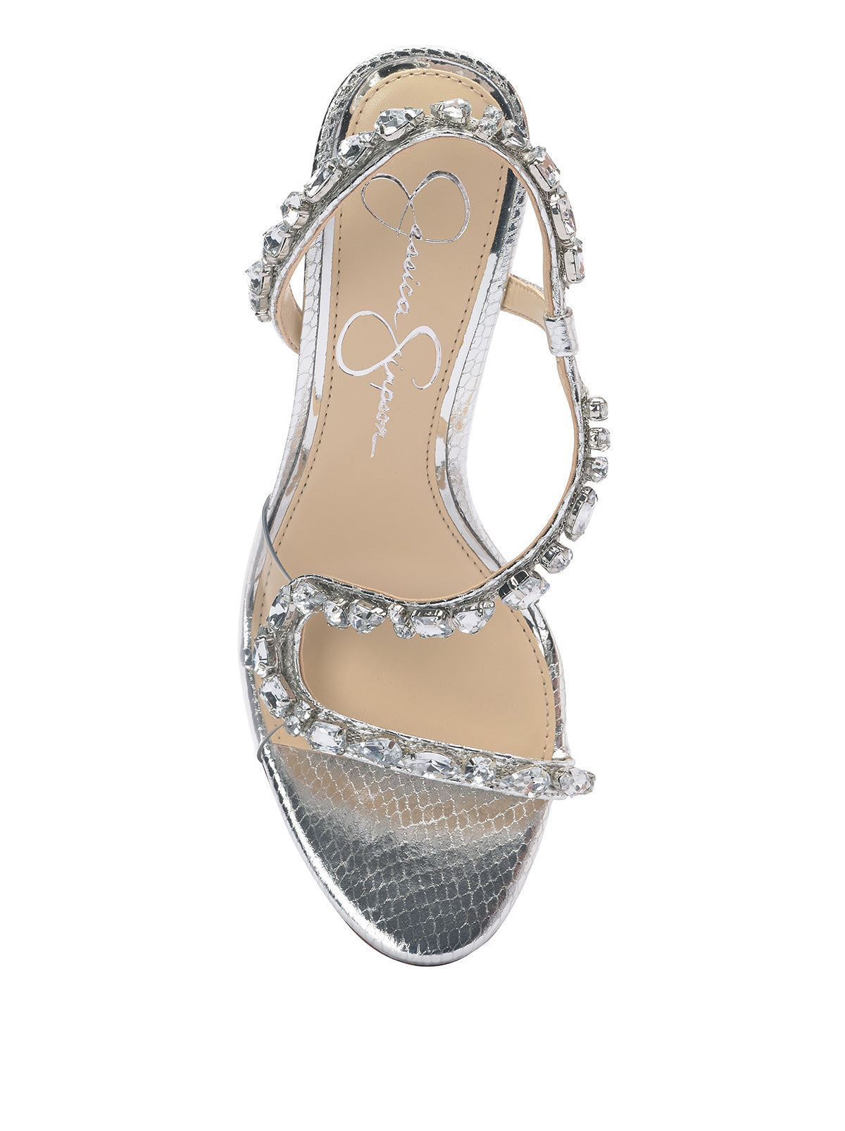 Jessica Simpson Jaycin High Heel in Silver Snake