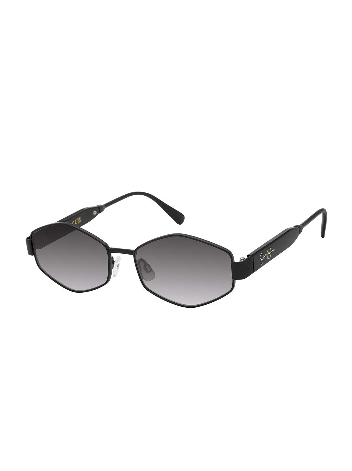 Jessica Simpson Hex Frame Sunglasses in Black