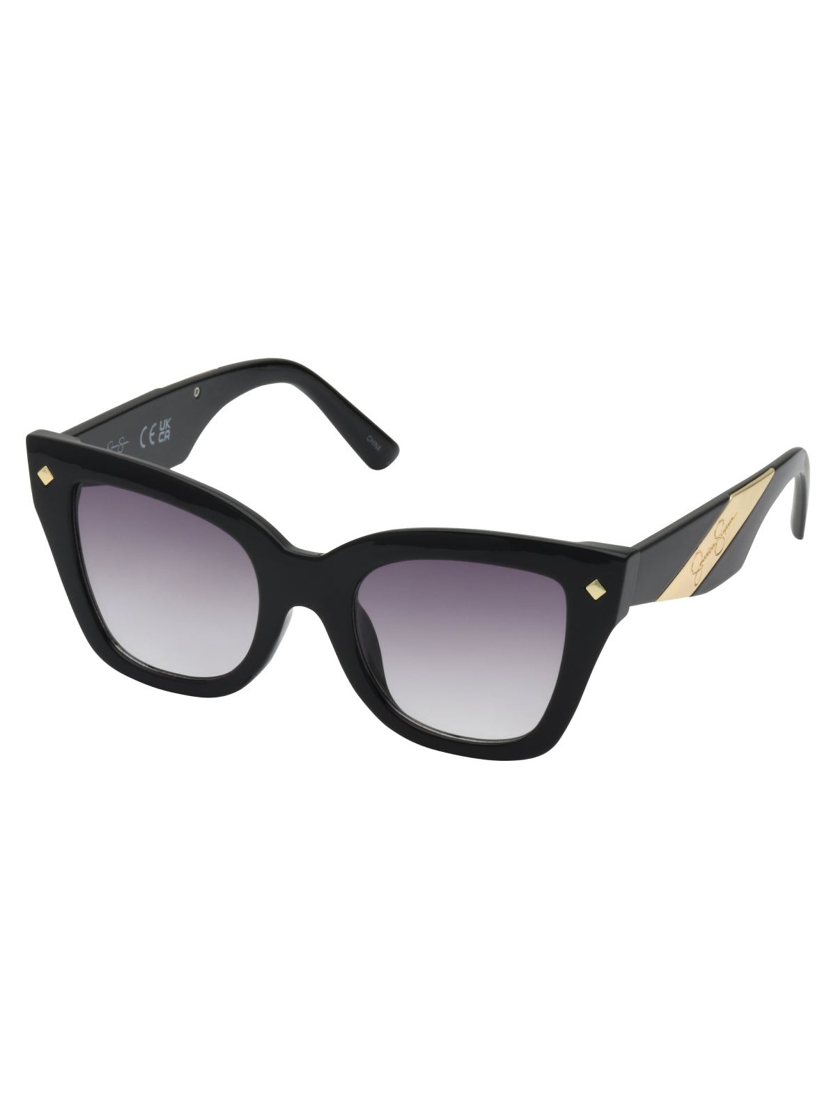Jessica Simpson Bold Lux Cat Eye Sunglasses in Black