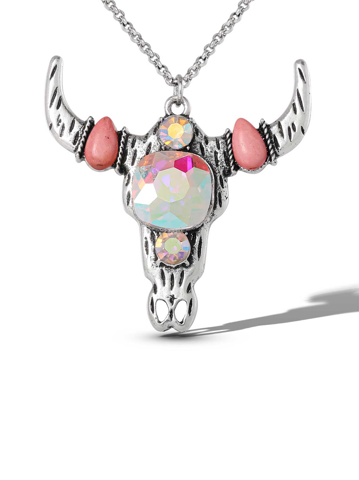 Jessica Simpson Crystal Bull Skull Pendant
