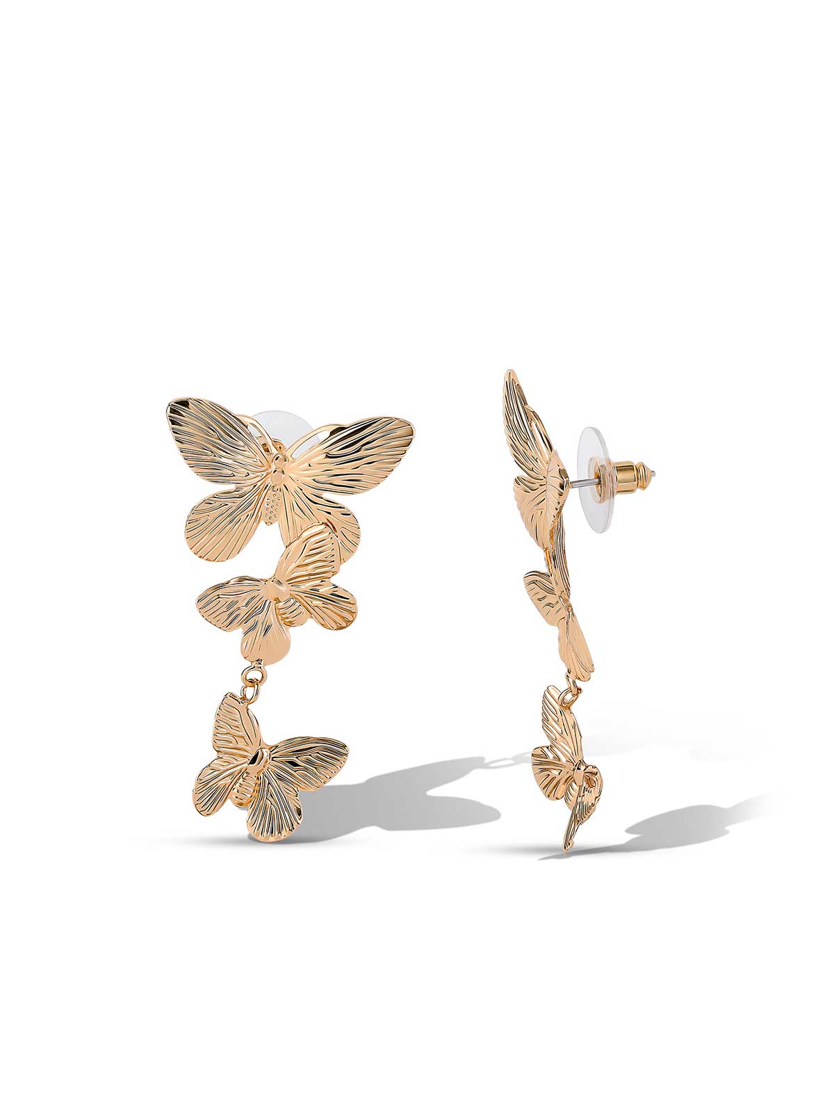 Jessica Simpson Cascading Butterfly Drop Earrings