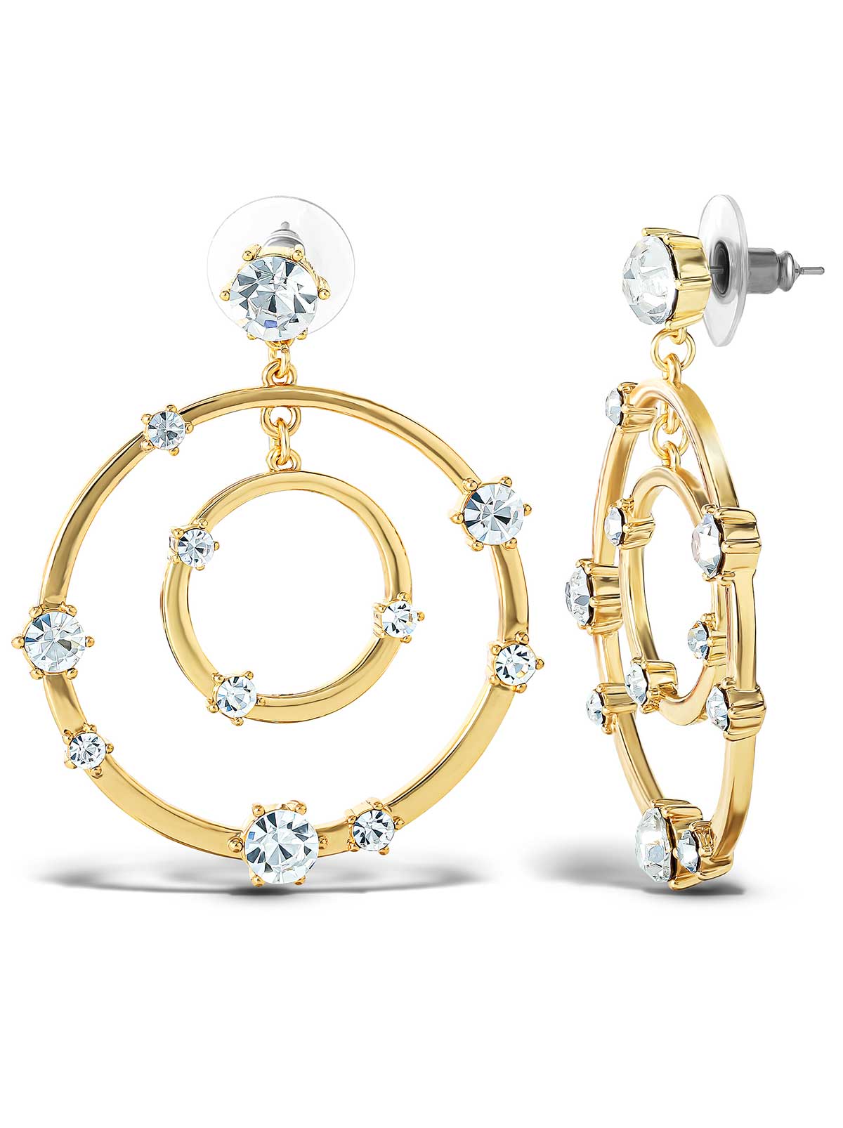 Jessica Simpson Orbital Crystal Drop Earrings