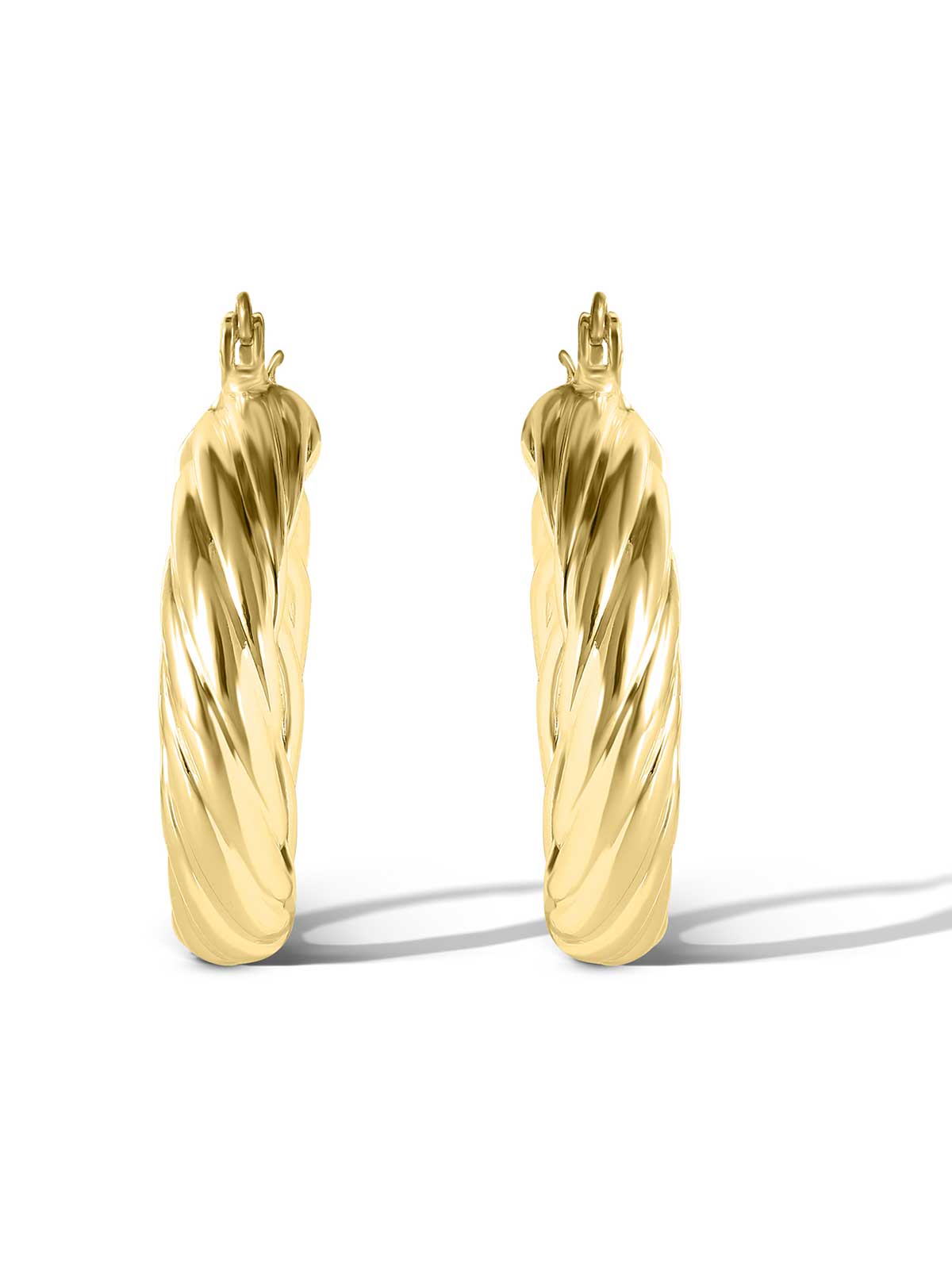 Jessica Simpson Thick Twisted Hoop Earrings in Gold