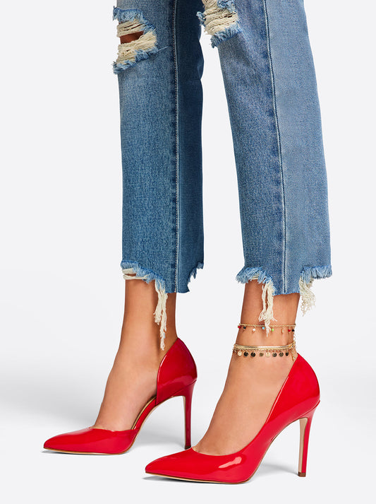 Jessica Simpson Pheona D'Orsay Pump Red Patent