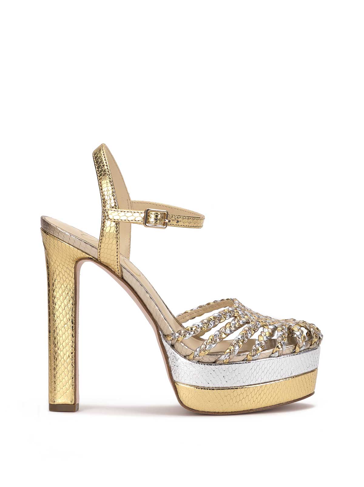Jessica Simpson Inaia Braided Platform Sandal in Gold