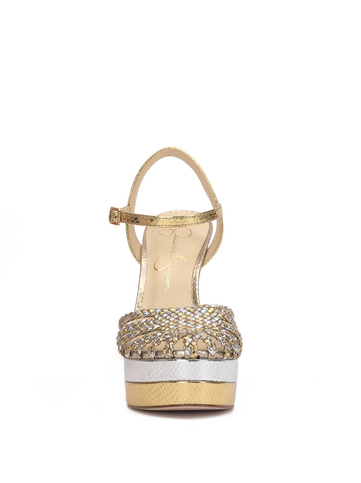 Jessica Simpson Inaia Braided Platform Sandal in Gold