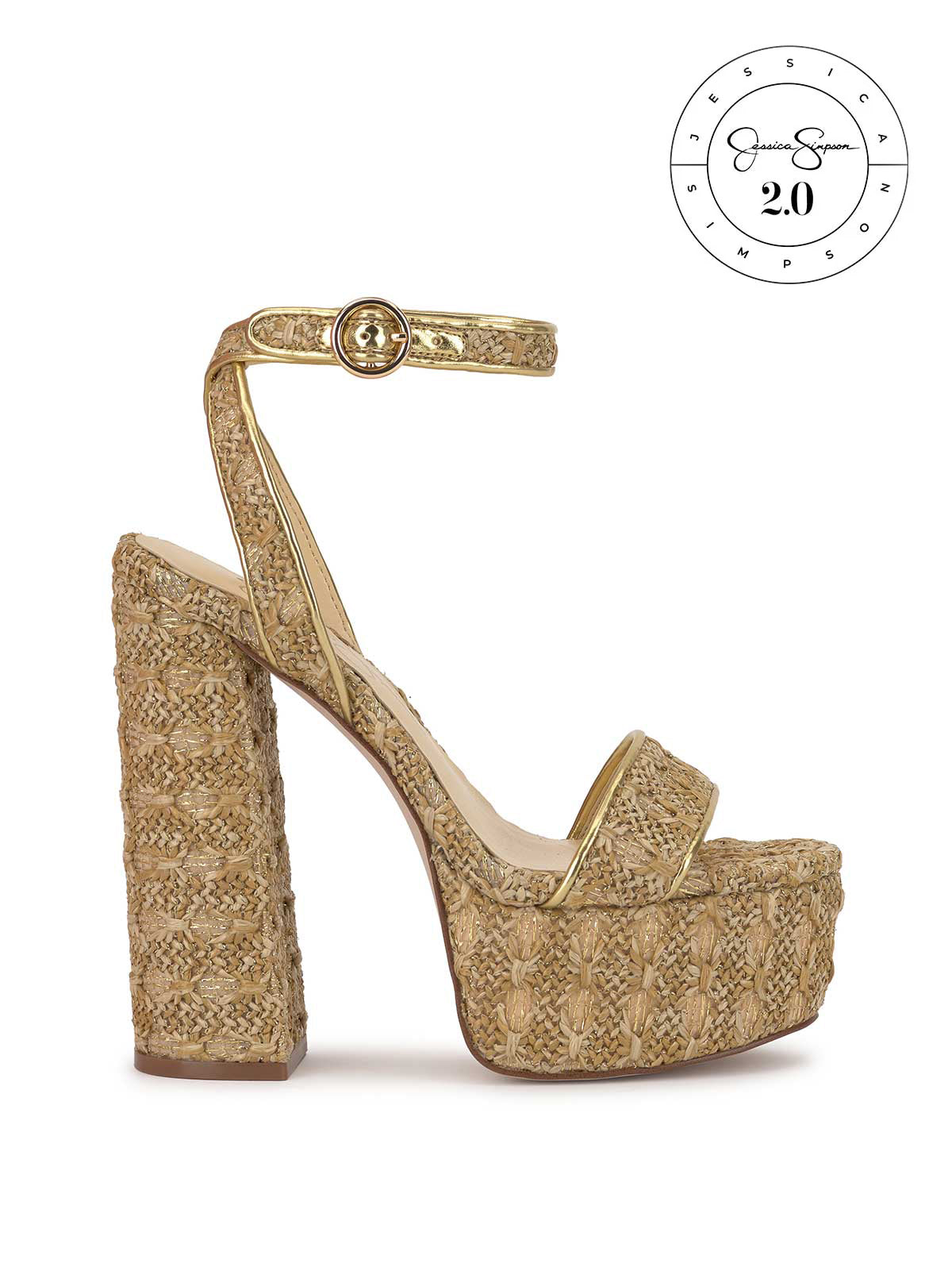 Jessica Simpson Axtyn Platform in Natural Raffia