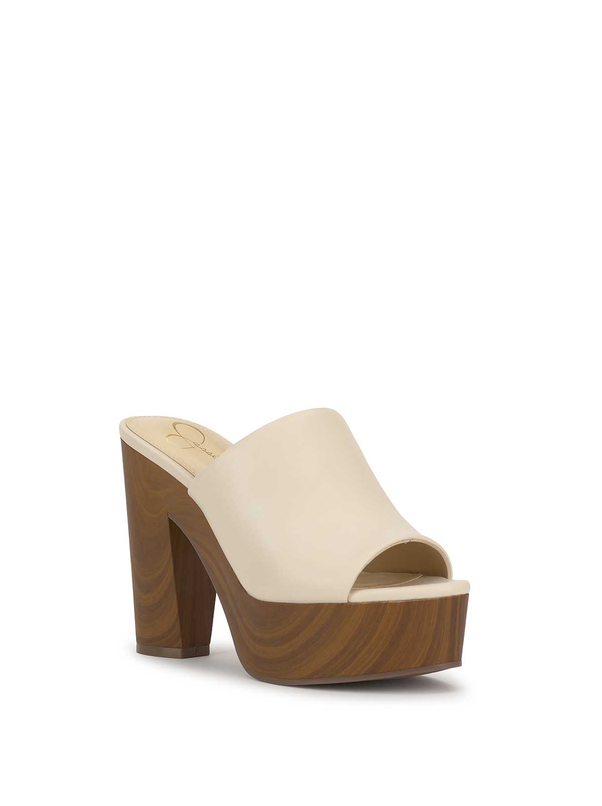Jessica Simpson Shelbie Platform Slide in Soft Ivory