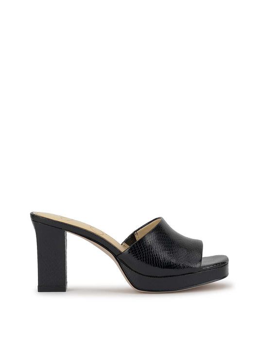 Jessica Simpson Elyzza High Heel Slide in Black Snake
