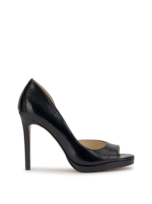 Jessica Simpson Kimli Peep Toe Pump in Black Snake
