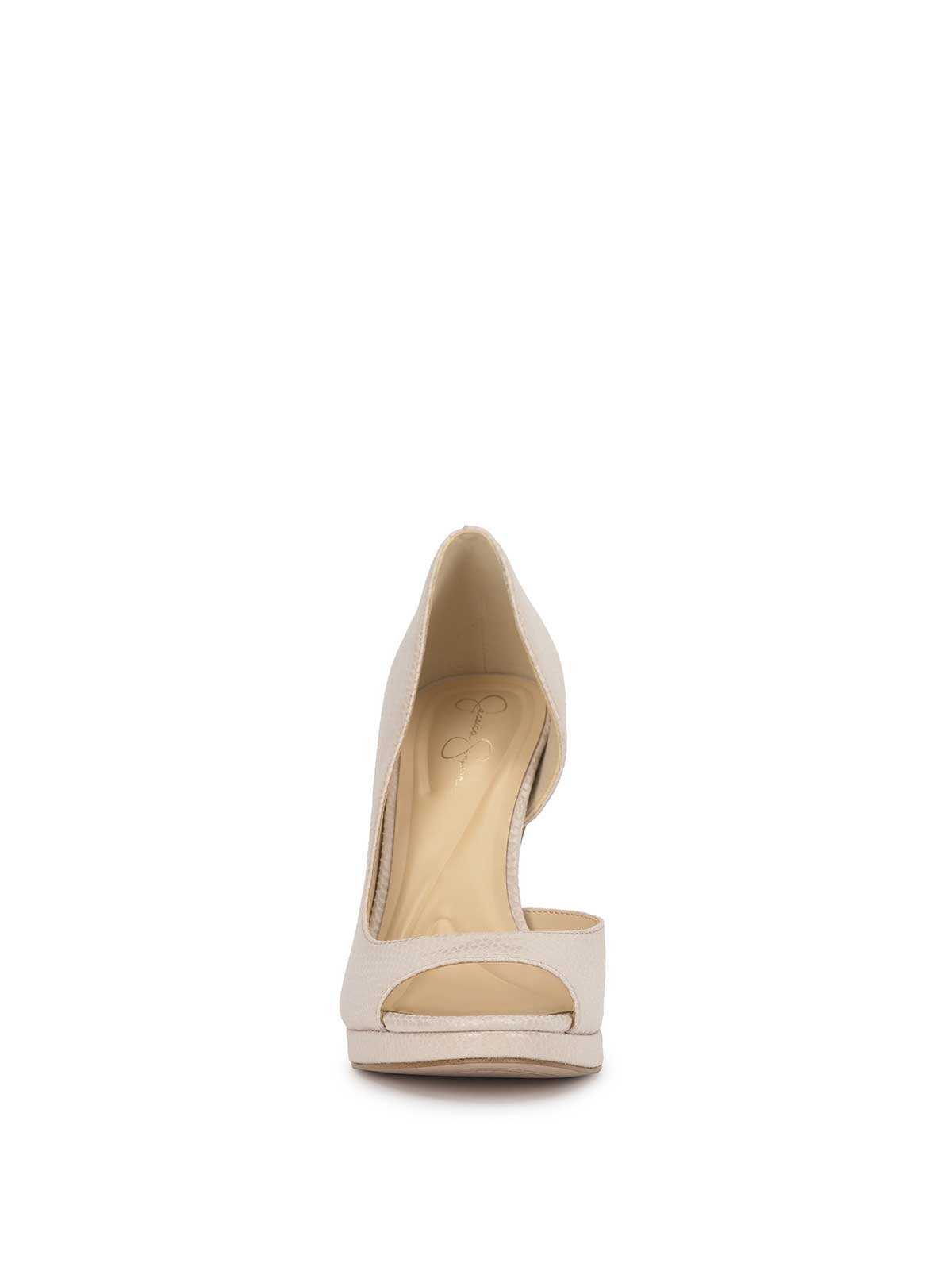 Jessica Simpson Kimli Peep Toe Pump in Chalk