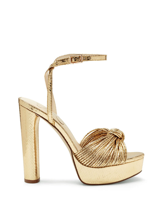 Jessica Simpson Immie Platform Sandal in Gold Snake