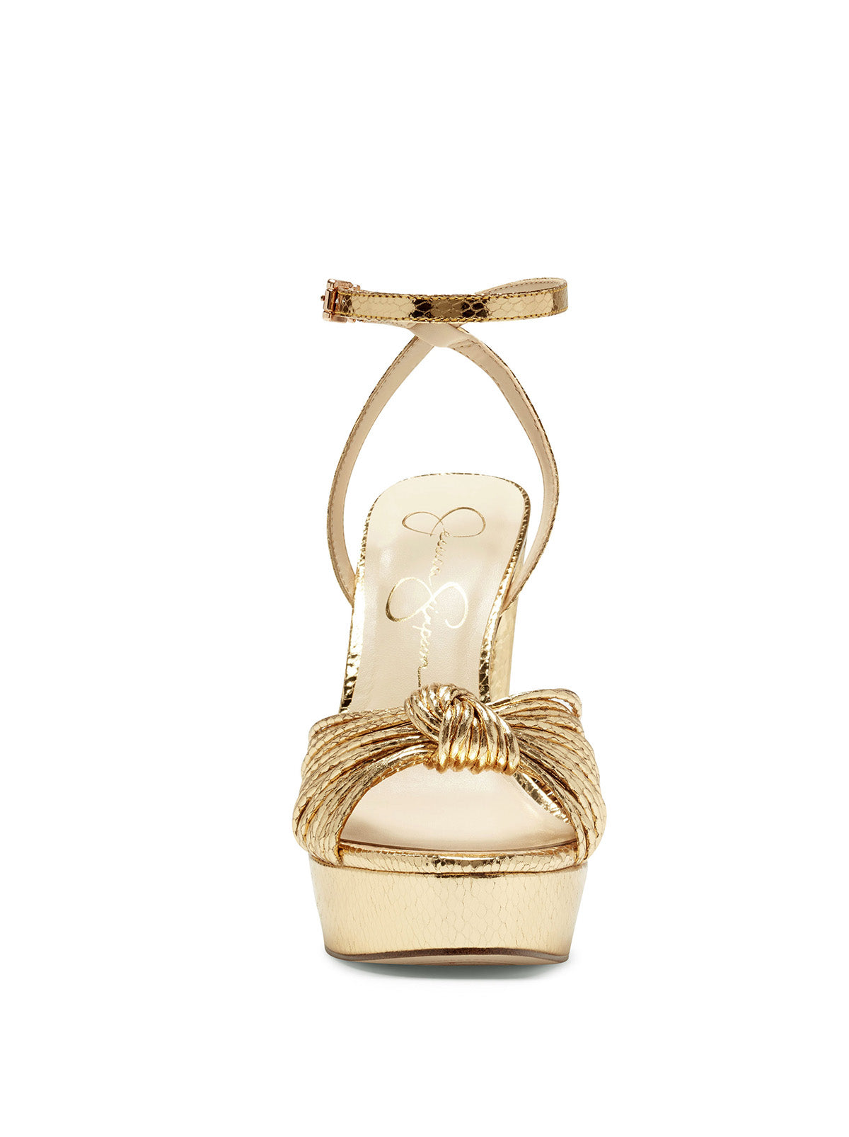 Jessica Simpson Immie Platform Sandal in Gold Snake