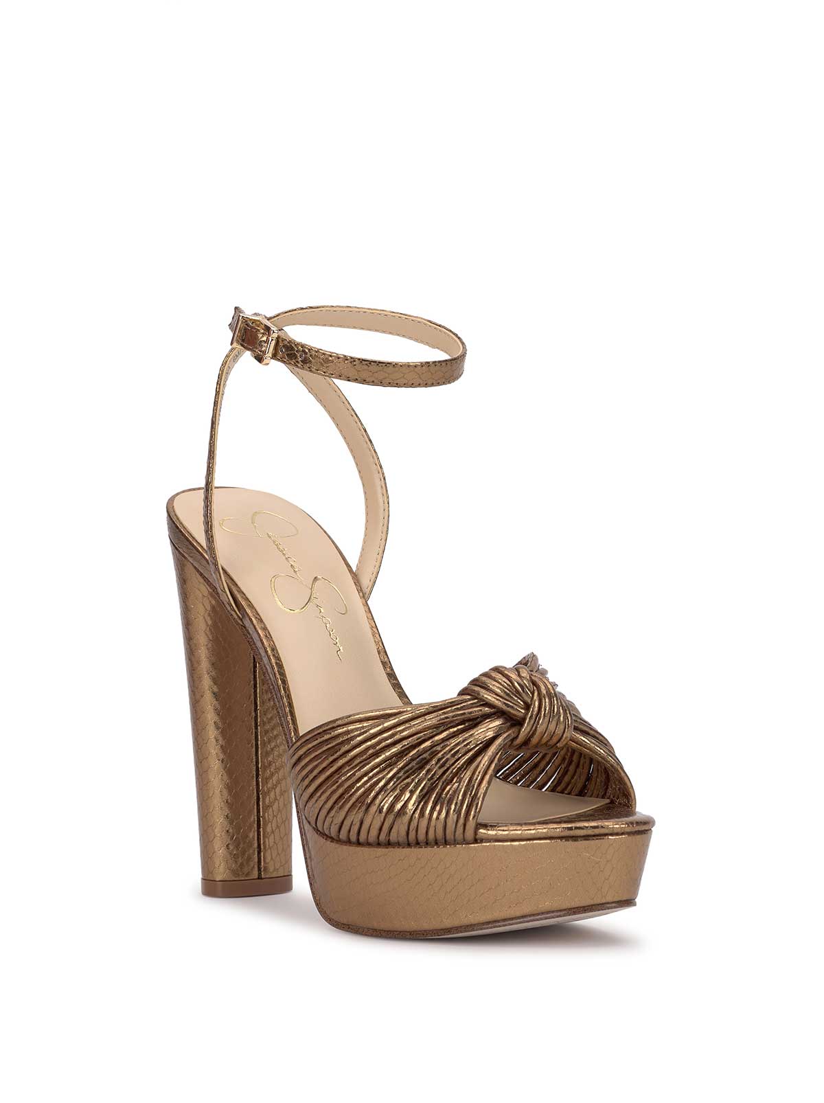 Jessica Simpson Immie Platform Sandal in Bronze Snake