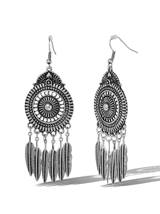 Jessica Simpson Antique Feather Drop Earrings