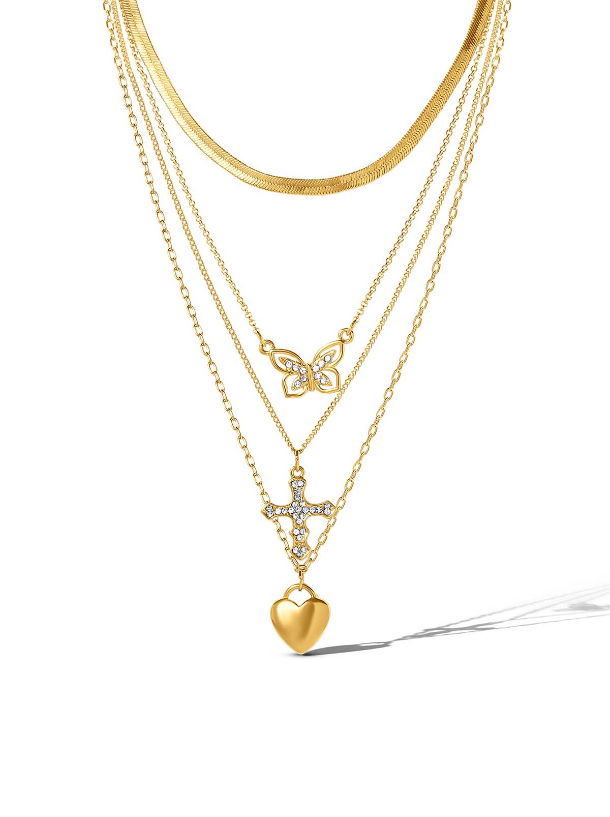 Jessica Simpson Multi-Layer Charm Necklace Set