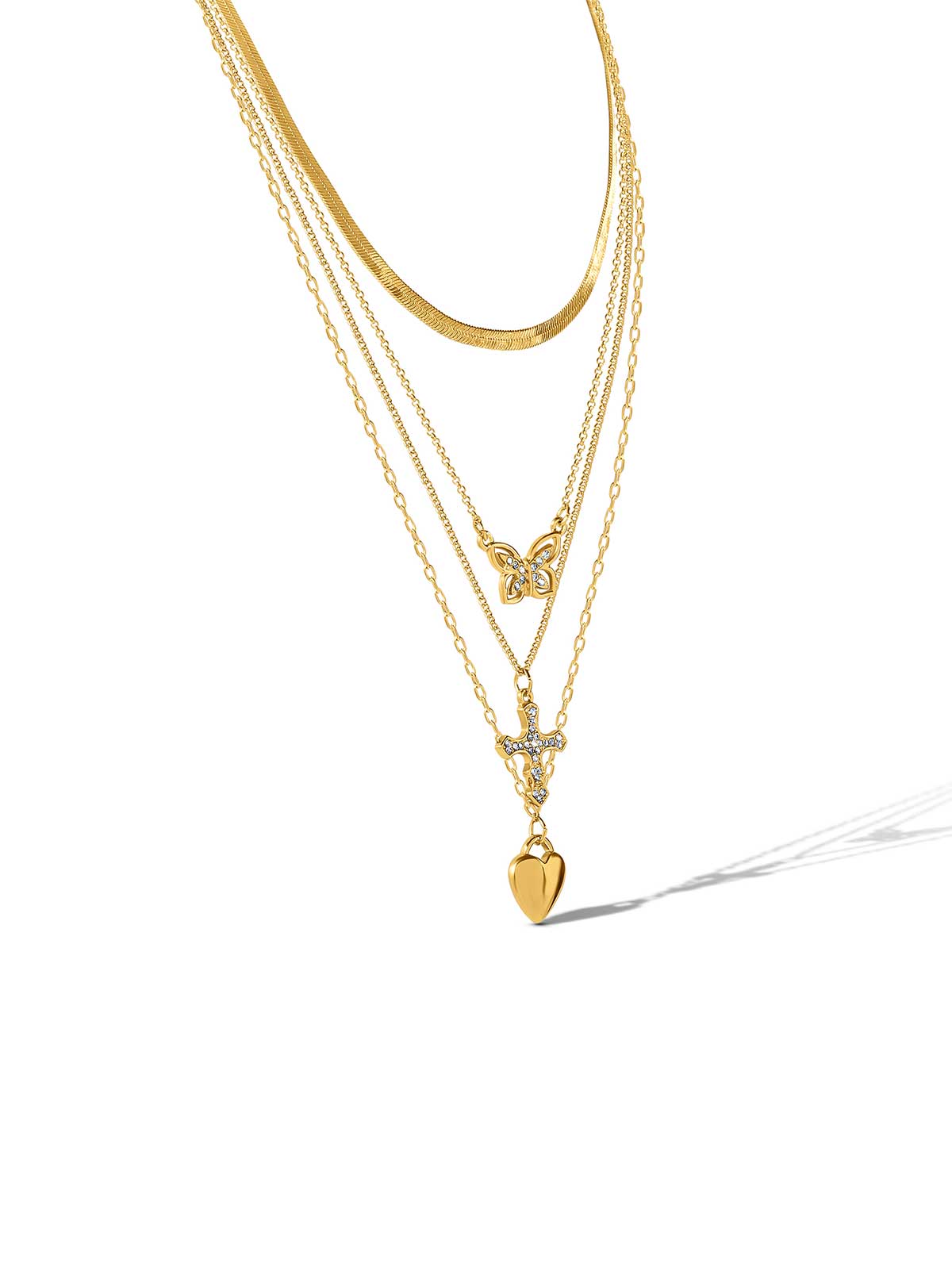 Jessica Simpson Multi-Layer Charm Necklace Set