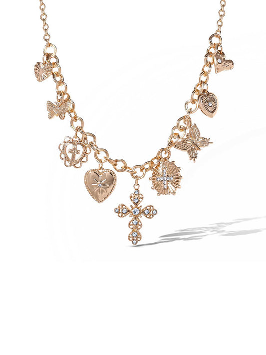 Jessica Simpson Gold Charm Necklace