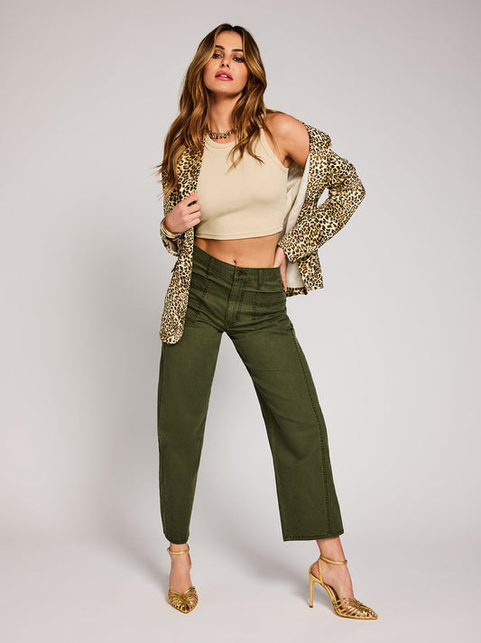 Jessica Simpson Relaxed Barrel Jeans in Forest Night