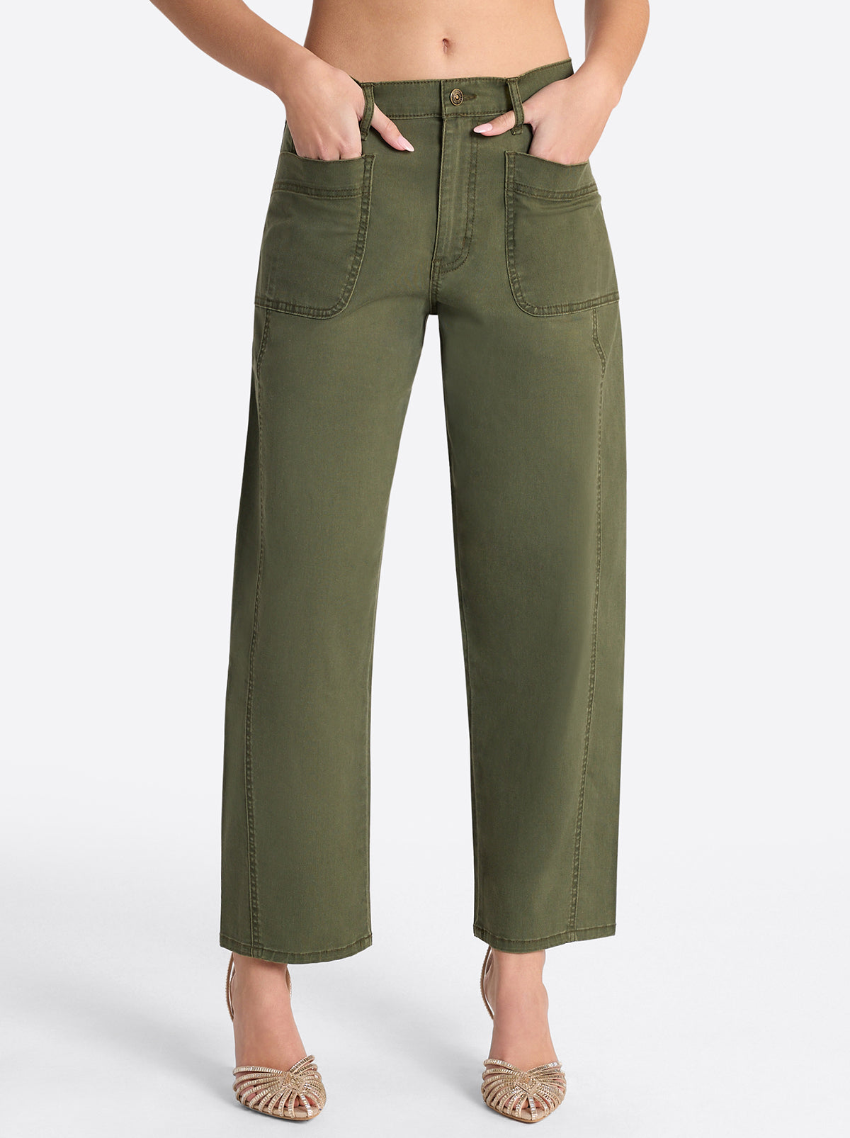 Jessica Simpson Relaxed Barrel Jeans in Forest Night