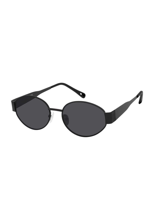 Jessica Simpson Slim Metal Oval Sunglasses in Black