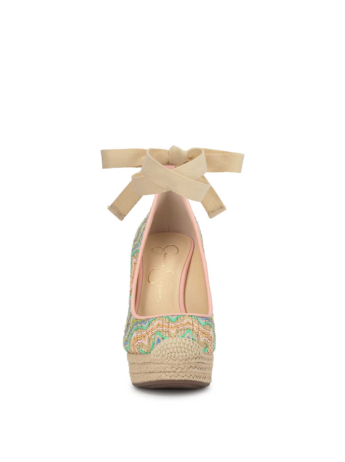 Jessica Simpson Zexie Platform Wedge in Raffia Chevron