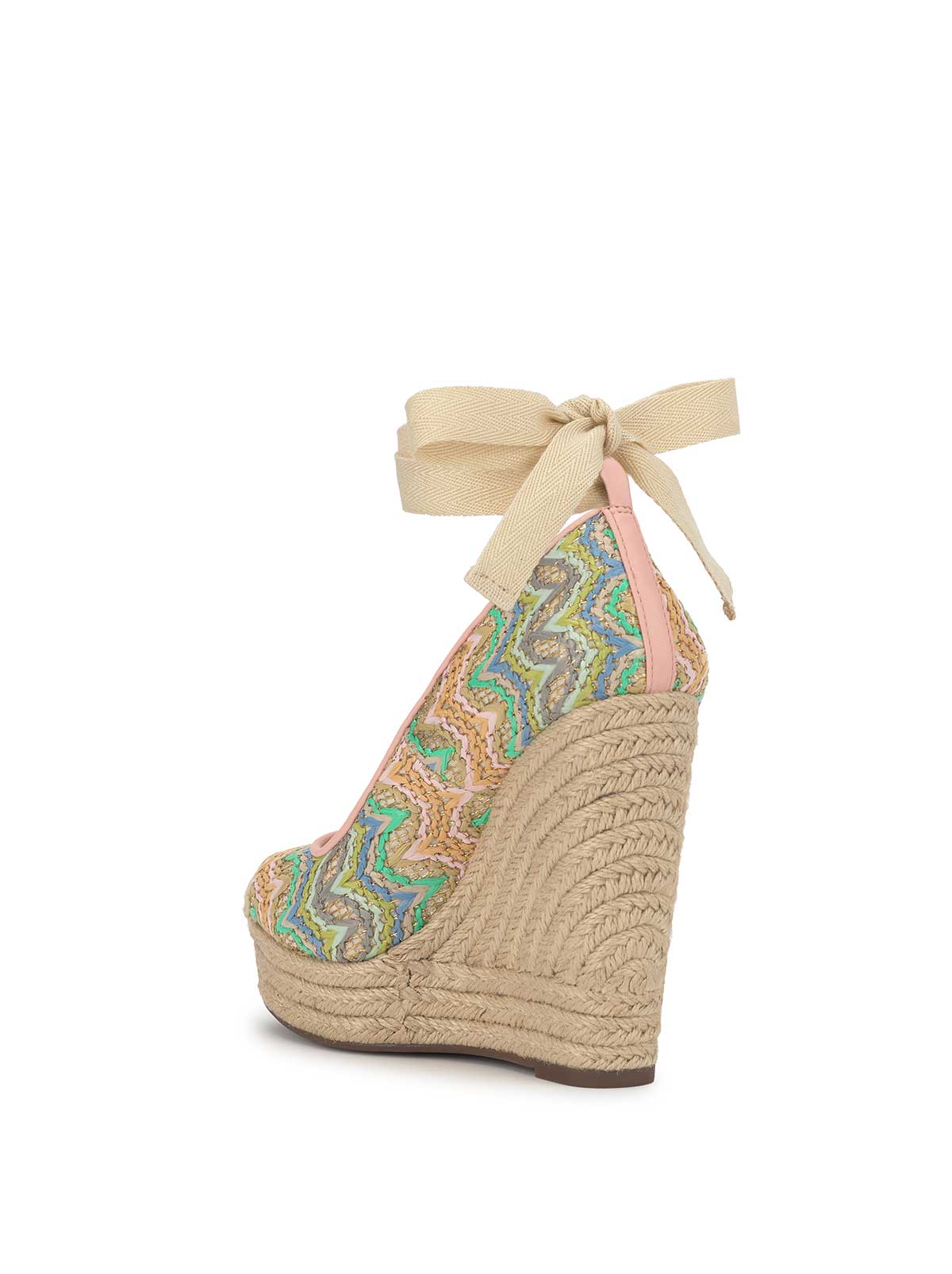 Jessica Simpson Zexie Platform Wedge in Raffia Chevron