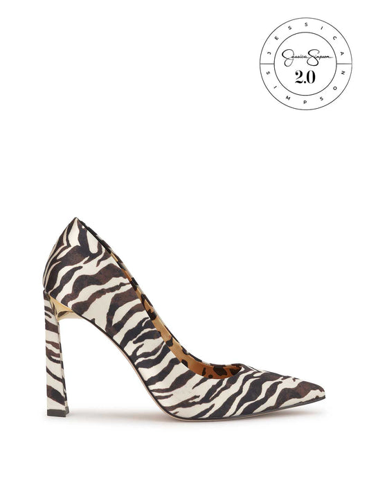 Jessica Simpson Omissia High Heel in Brown Zebra