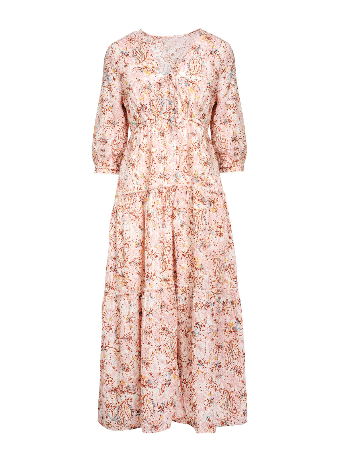 Jessica Simpson JS Jessica Simpson Sosa Tiered Dress in Shell-Calia Paisley