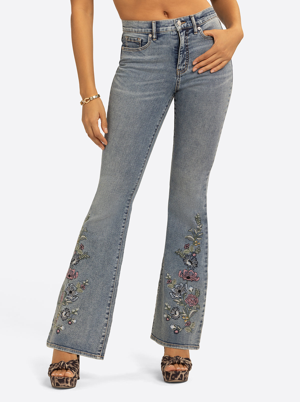 Jessica Simpson JS Jessica Simpson Hollywood High Rise Flare Jean in Boone