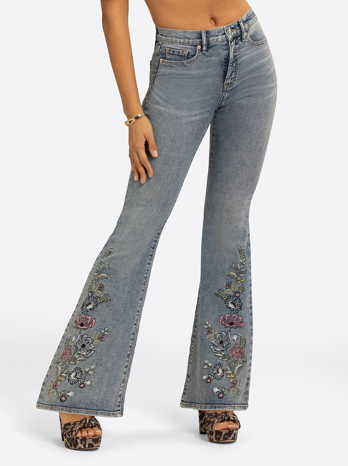 Jessica Simpson JS Jessica Simpson Hollywood High Rise Flare Jean in Boone