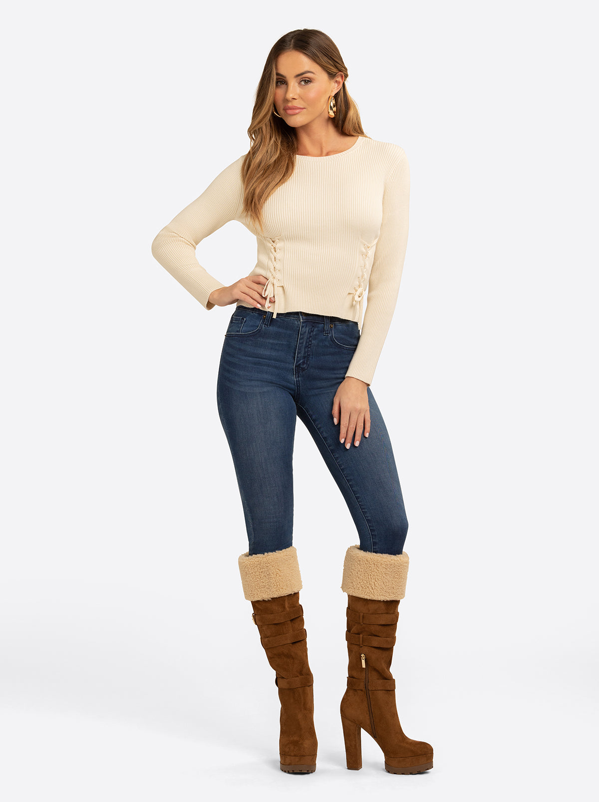 Jessica Simpson JS Jessica Simpson Taira Top in Birch
