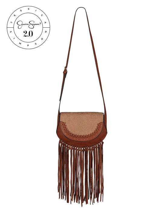 Jessica Simpson Jessica Simpson 2.0 Ava Saddle Crossbody in Golden Oak