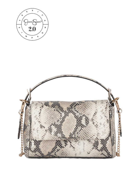 Jessica Simpson Jessica Simpson 2.0 Luisa Top Handle in Ivory Snake
