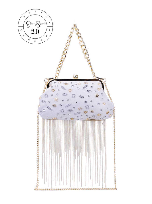 Jessica Simpson Jessica Simpson 2.0 Zoe Frame Clutch in Soft Ivory