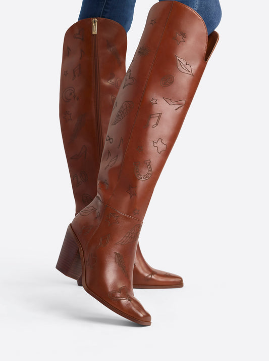 Jessica Simpson Jessica Simpson 2.0 Ravyn Icon Print Boot in Dark Canyon