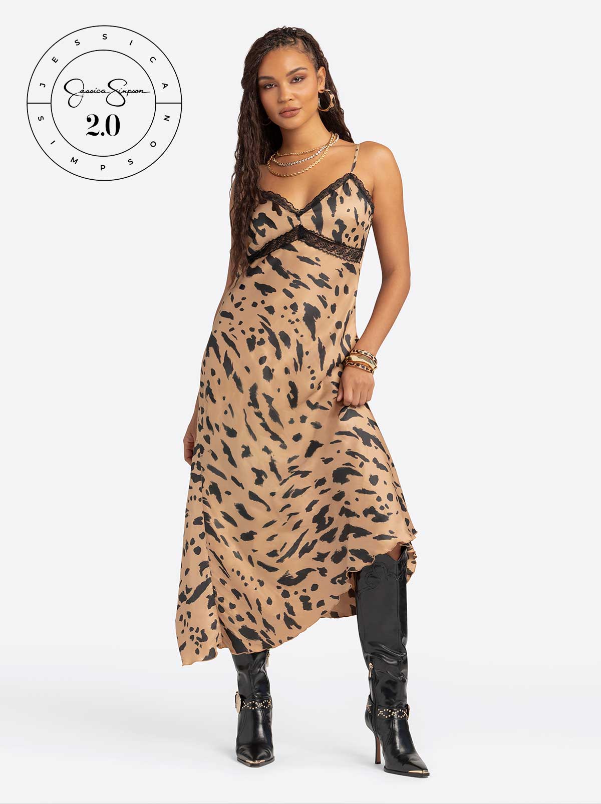 Jessica Simpson Jessica Simpson 2.0 Bias Dress in Animal Print