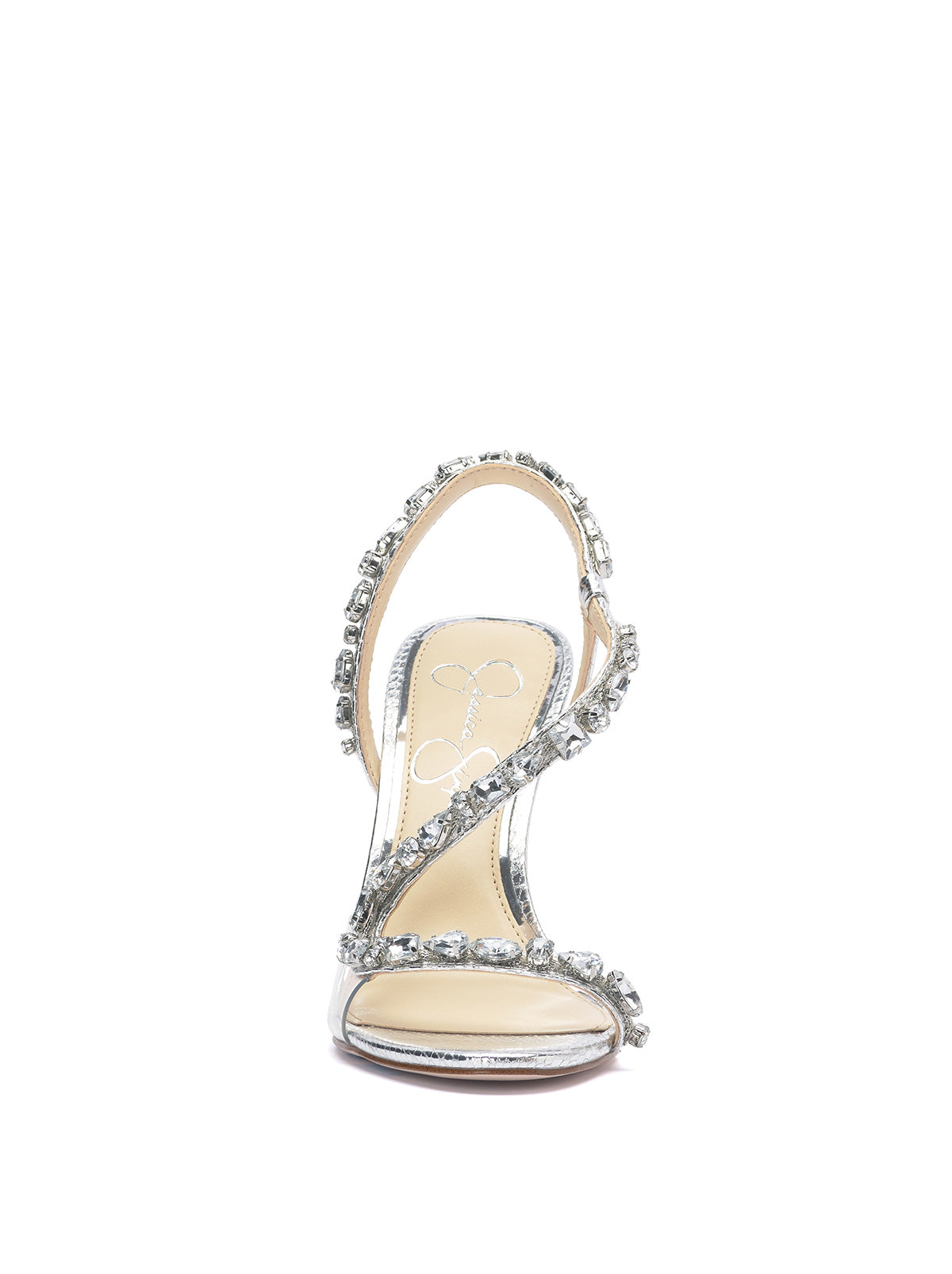 Jessica Simpson Jaycin High Heel in Silver Snake