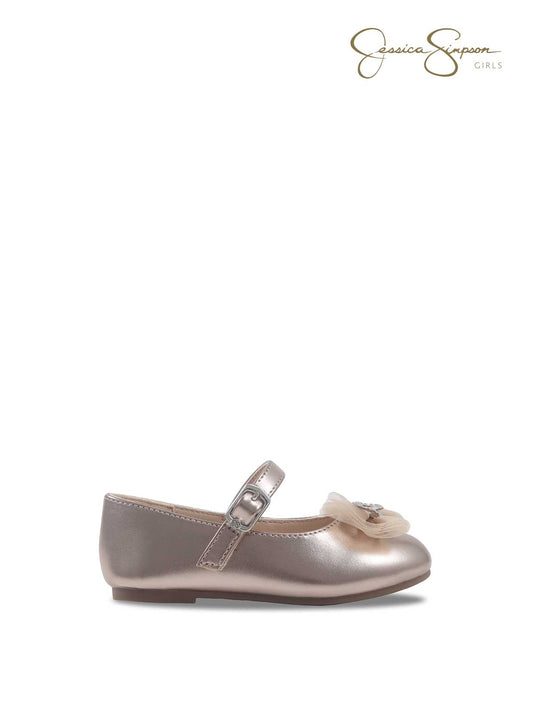 Jessica Simpson Toddler Amy Bow Ballet Flat in Champagne