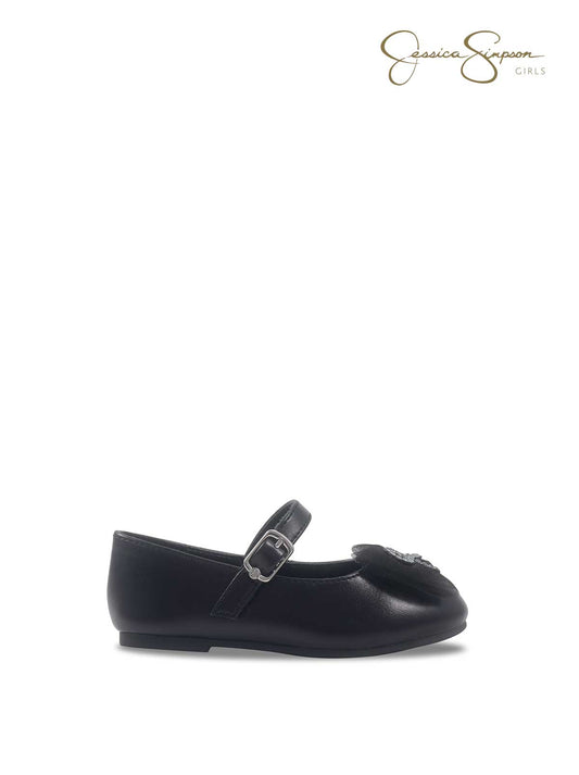 Jessica Simpson Toddler Amy Bow Ballet Flat in Black