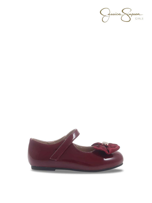 Jessica Simpson Toddler Amy Big Bow Mary Jane in Maroon