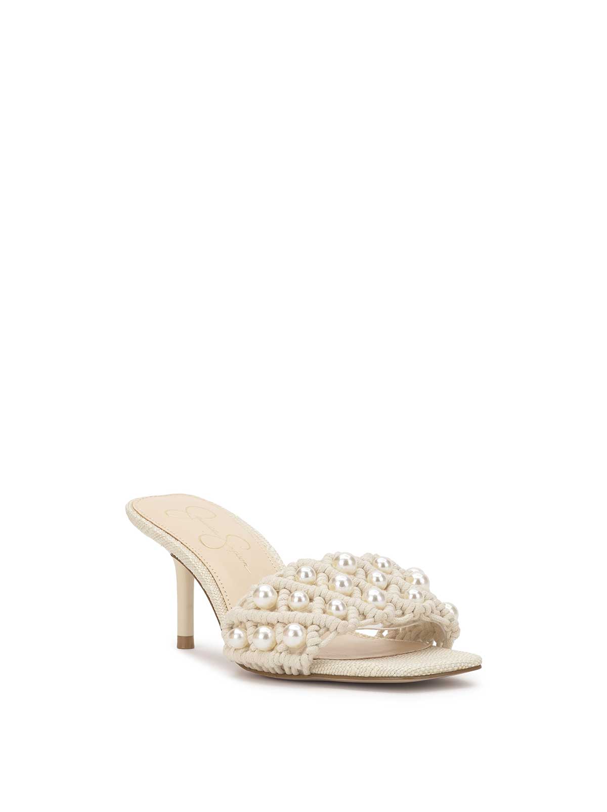 Jessica Simpson Cameleah Heeled Sandal in Cream