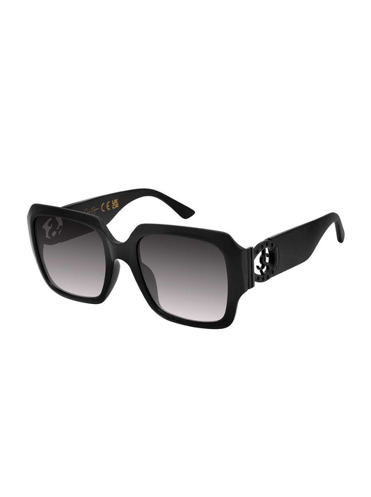 Jessica Simpson Bold Square Logo Sunglasses in Black