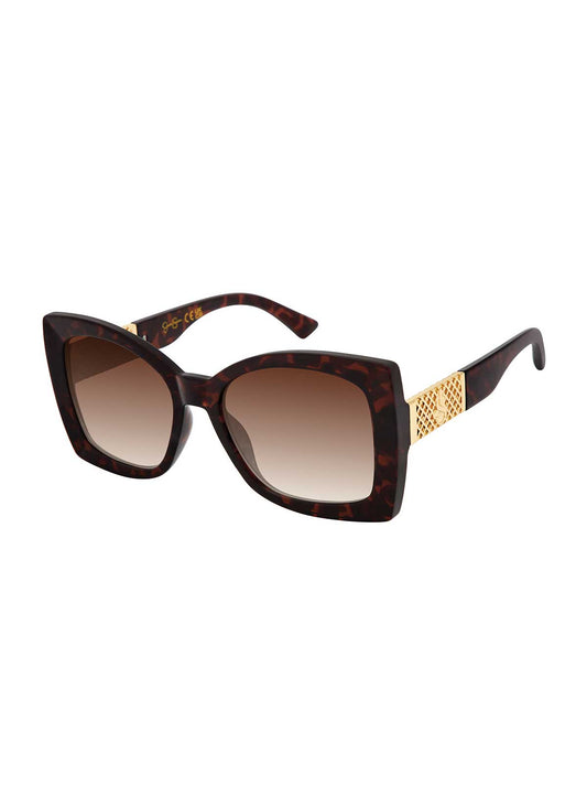 Jessica Simpson Butterfly Glam Sunglasses in Tortoise