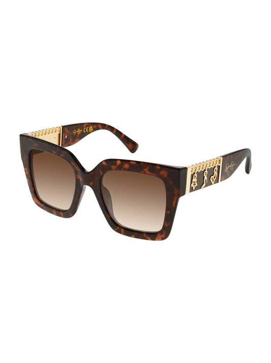 Jessica Simpson Charm Luxe Square Sunglasses in Tortoise