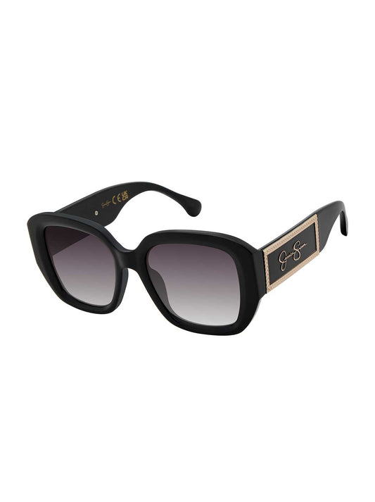 Jessica Simpson Logo Rectangle Sunglasses in Black