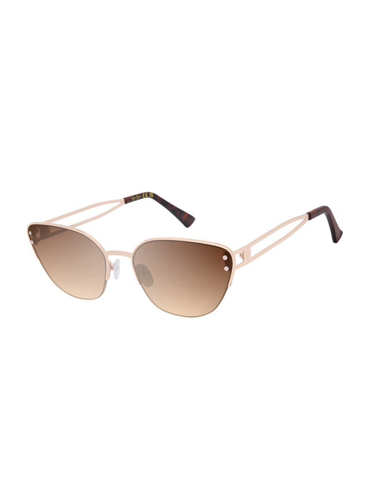 Jessica Simpson Metal Cutout Cat Eye Sunglasses in Gold Tortoise
