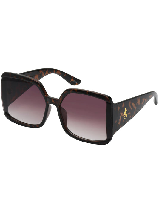 Jessica Simpson Stylish Square Sunglasses in Tortoise